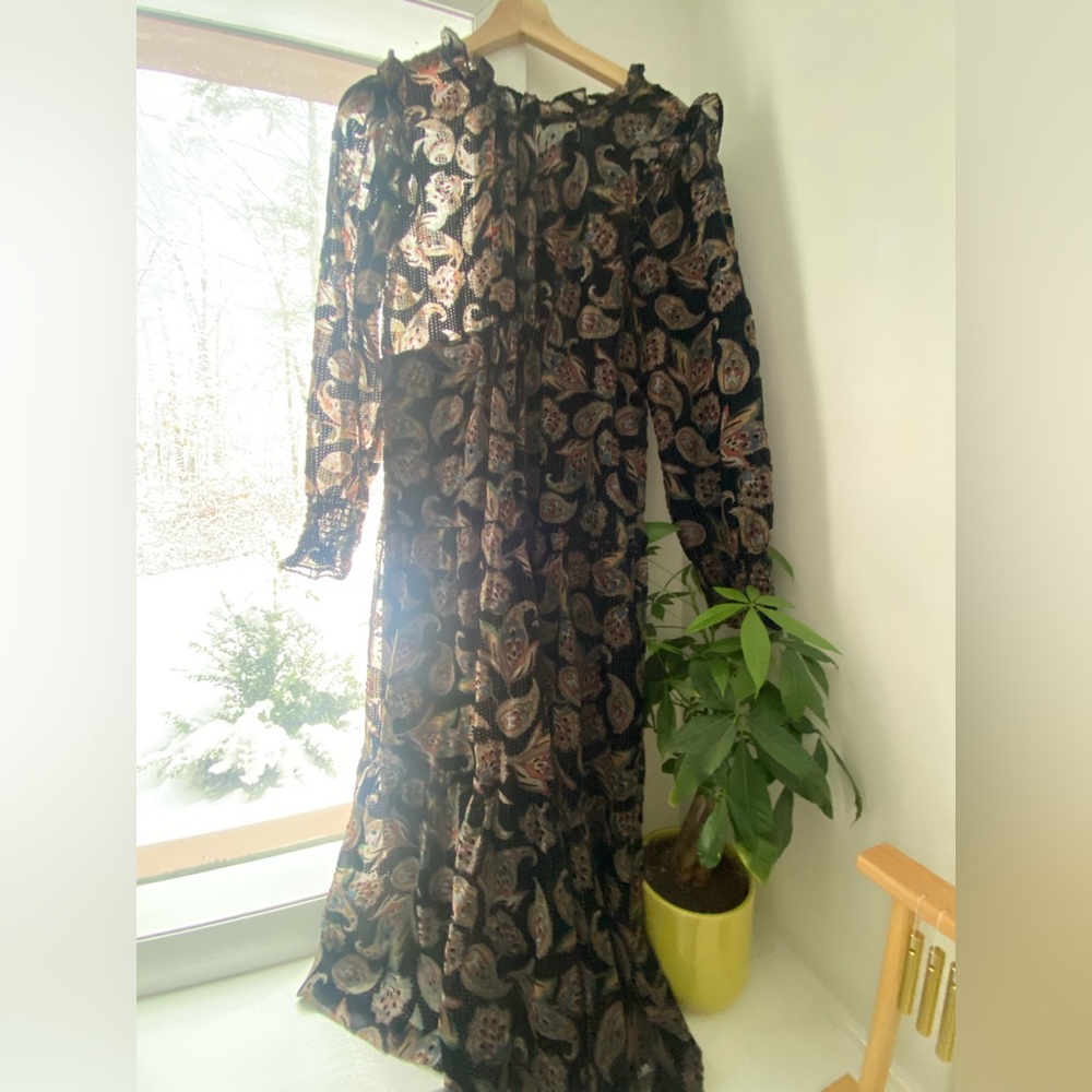 ba&sh Multicolor Paisley Long Sleeve Dress